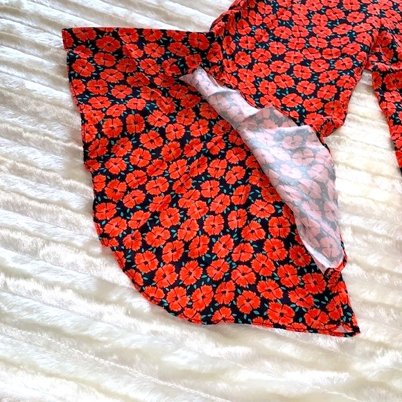 ETT TWA by Anthropologie Virginie Ruffled Wide-Leg Trousers - Picture 11 of 16